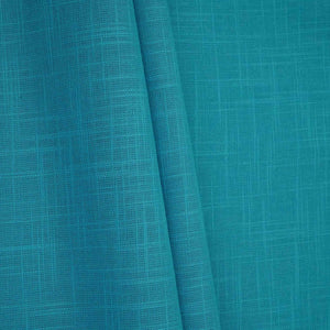 Aqua Blue Solid Cotton Linen Slub Fabric SG-30367 - TradeUNO