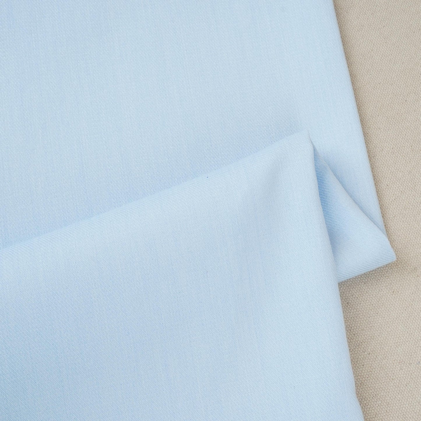 Sky Blue Solid Thin Denim Fabric KS-29404
