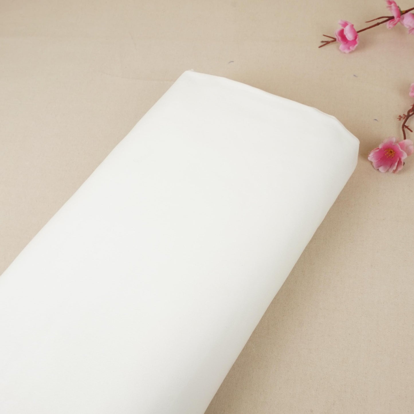 White Solid Thin Denim Fabric KS-29405