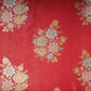 Maroon Meenakari Floral Pure Tissue Fabric SGS-30718