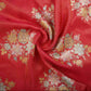 Maroon Meenakari Floral Pure Tissue Fabric SGS-30718