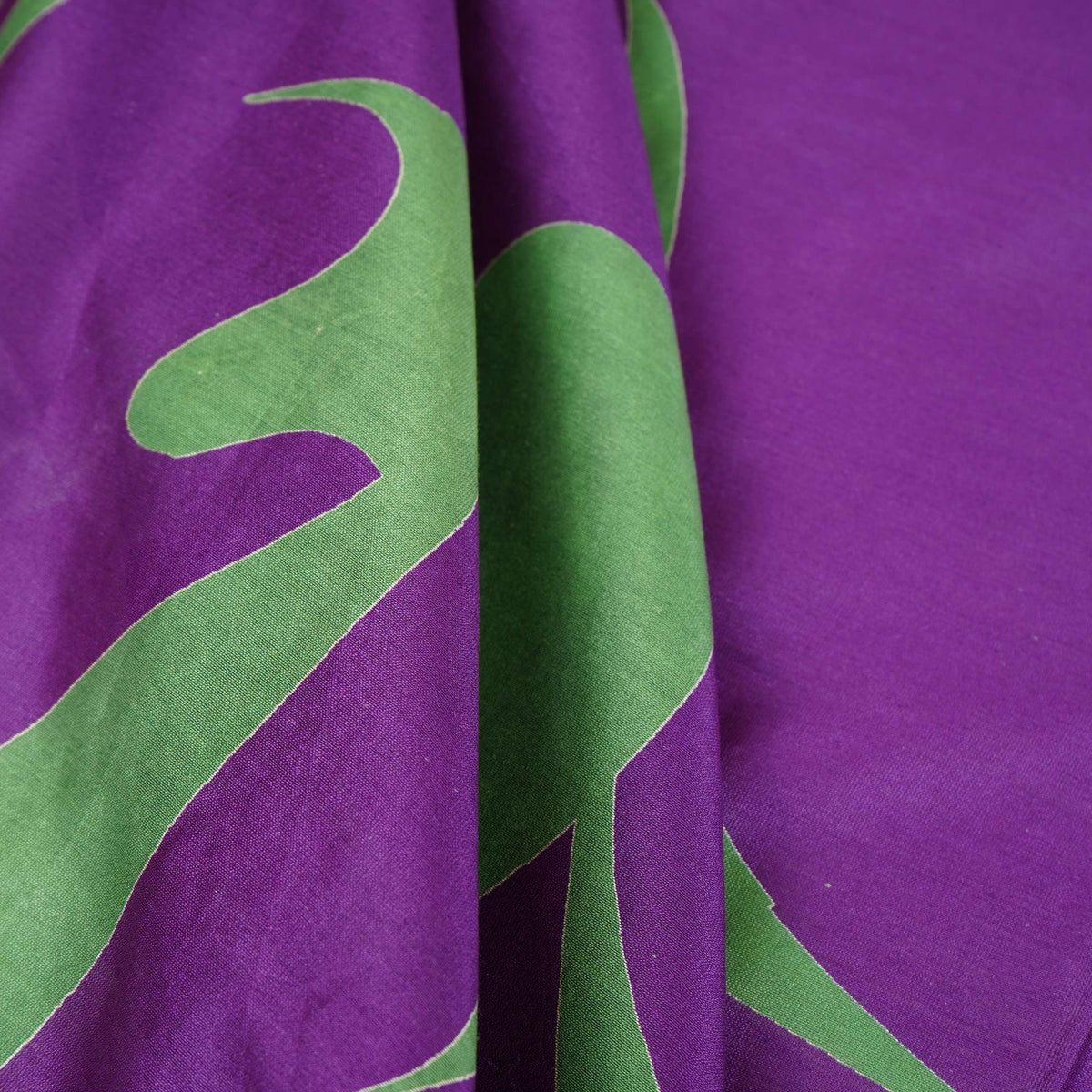 Purple Abstract Print Pure 70gm Chanderi Fabric SN-30548 - TradeUNO