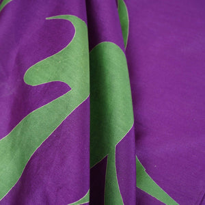 Purple Abstract Print Pure 70gm Chanderi Fabric SN-30548 - TradeUNO