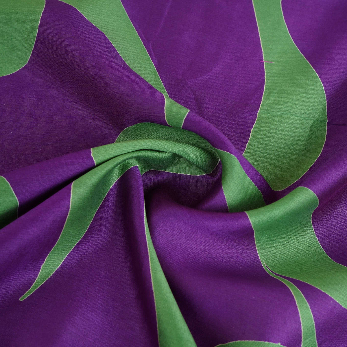 Purple Abstract Print Pure 70gm Chanderi Fabric SN-30548 - TradeUNO