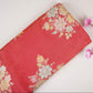 Maroon Meenakari Floral Pure Tissue Fabric SGS-30718