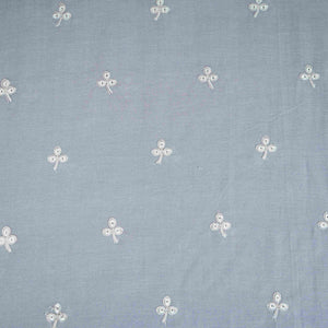 Lavender Floral Embroidery South Cotton Fabric ZA-30595 - TradeUNO