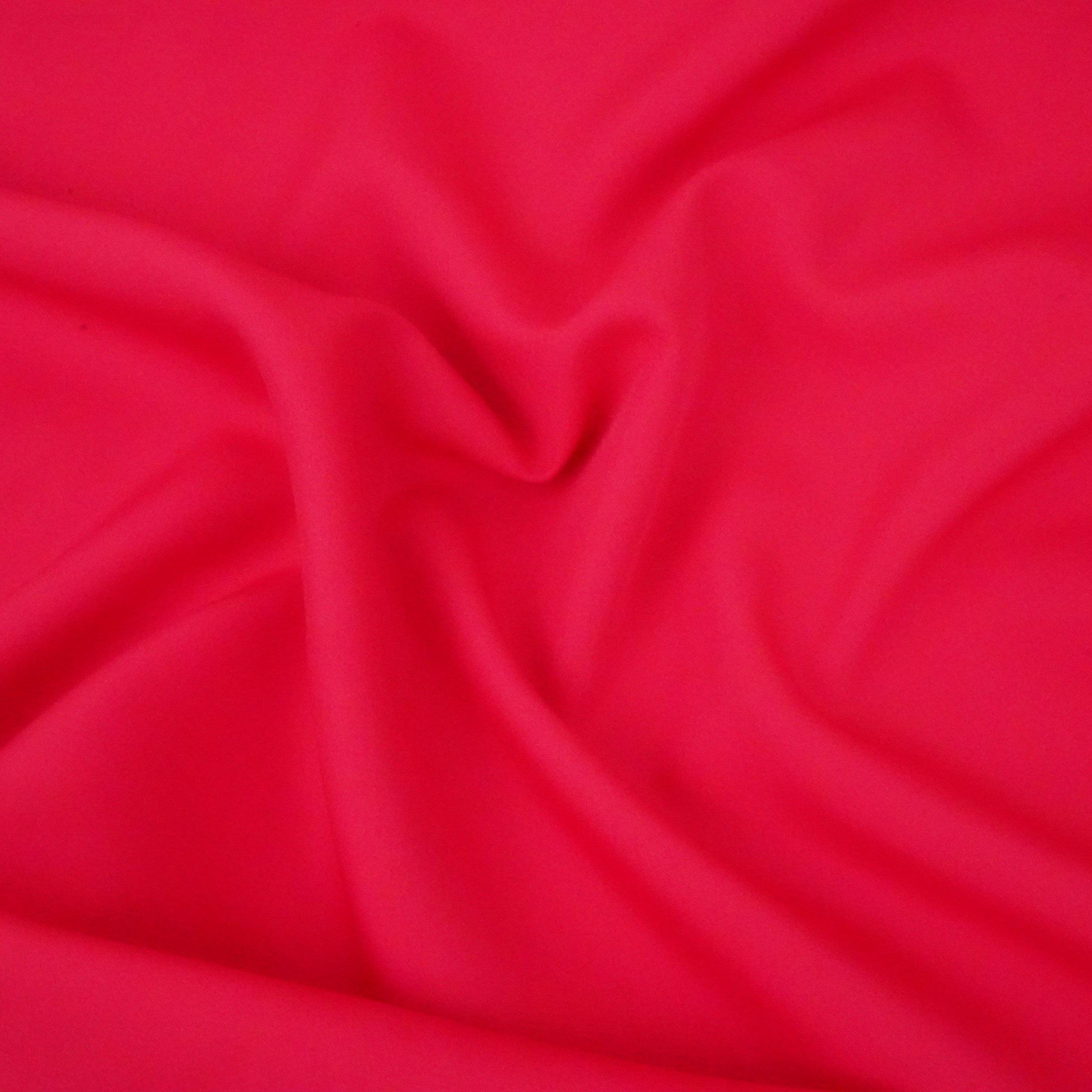 Ruby Red Solid Malai Crepe Fabric ST-13182 - TradeUNO