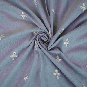 Lavender Floral Embroidery South Cotton Fabric ZA-30595 - TradeUNO
