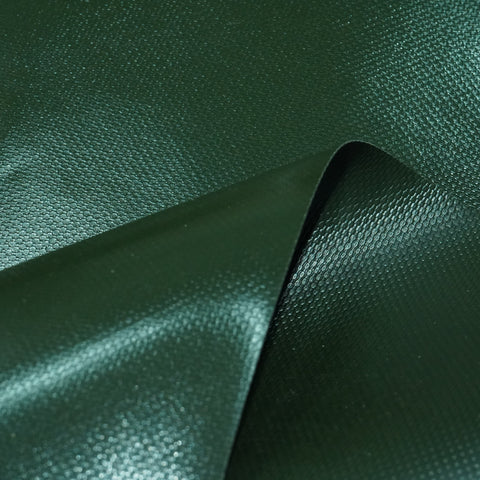 600 GSM Double Side Coated PVC Fabric 1000D  Dark Green Glossy