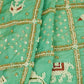 Pista Green Sequins Cutdana embroidery Tissue Fabric AC-29214