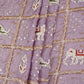 Lavender Sequnis Cutdana embroidery Tissue Fabric AC-29211