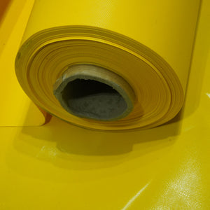 600 GSM Double Side Coated PVC Fabric 1000D Yellow Glossy