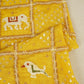 Yellow Sequins Cutdana embroidery Tissue Fabric AC-29213