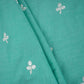 Teal Green Floral Embroidery South Cotton Fabric ZA-30589