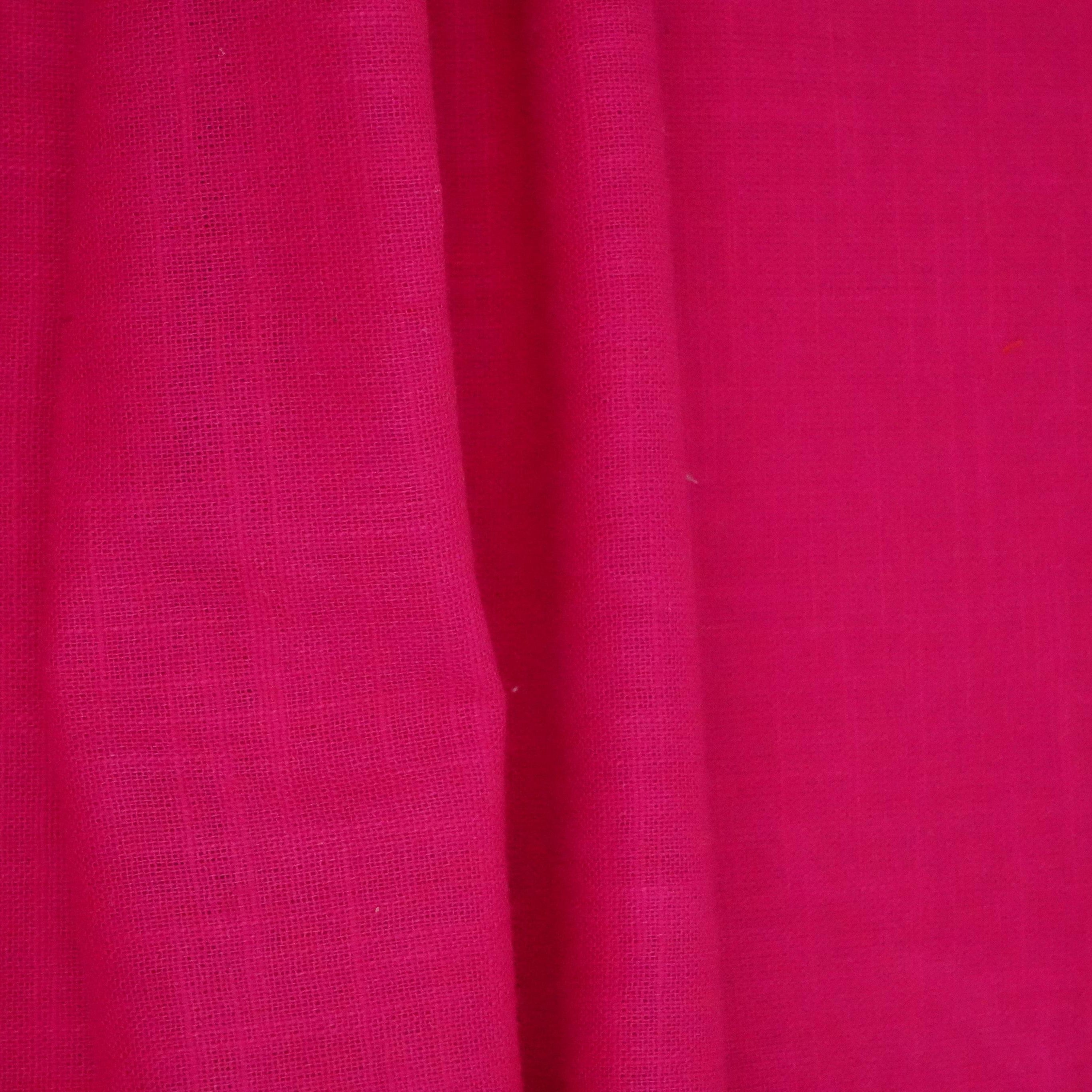 Dark Pink Solid Cotton Linen Slub Fabric SH-17226 - TradeUNO