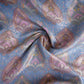 Cobalt Blue Jamawar Dola Jacquard Fabric SGS-30714