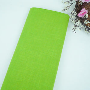 Parrot Green Solid Cotton Linen Slub Fabric SG-30363 - TradeUNO