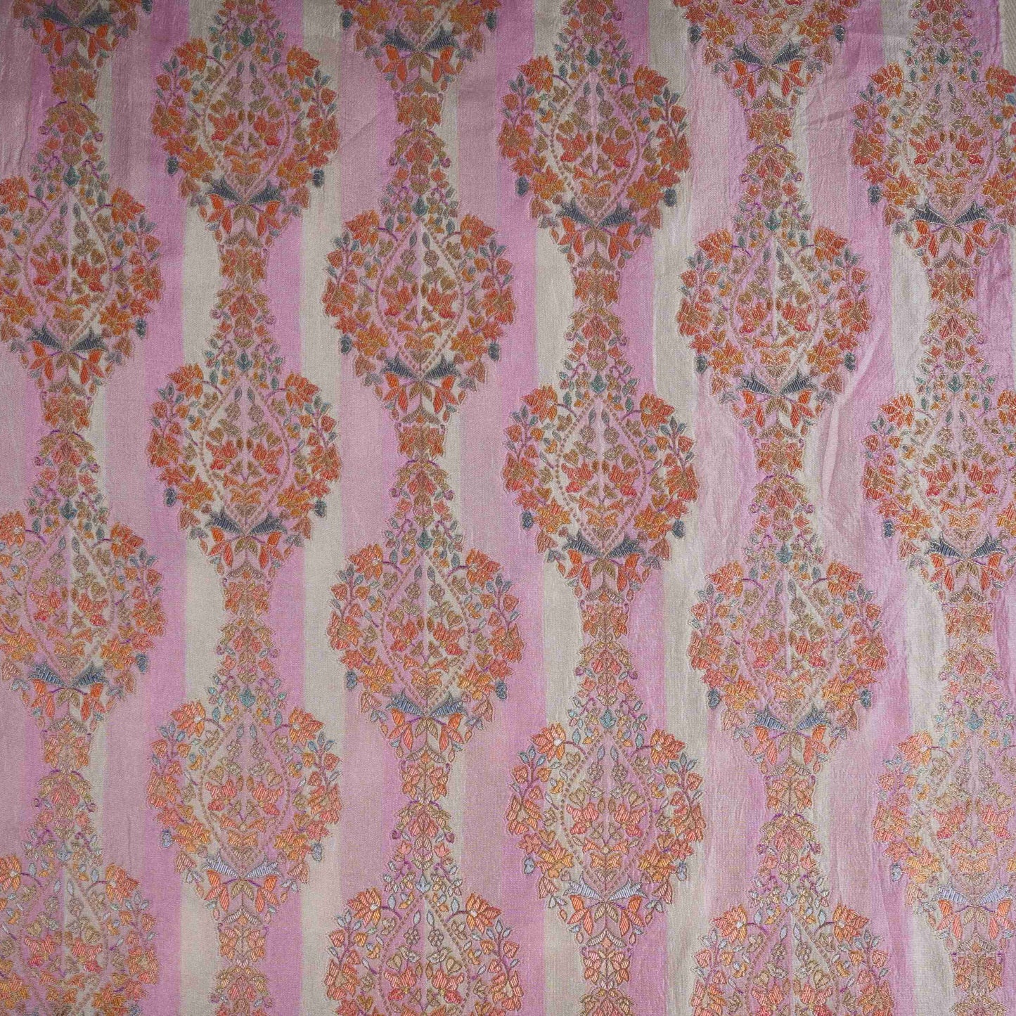 Cream Meenakari Dola Jacquard Fabric SGS-30717