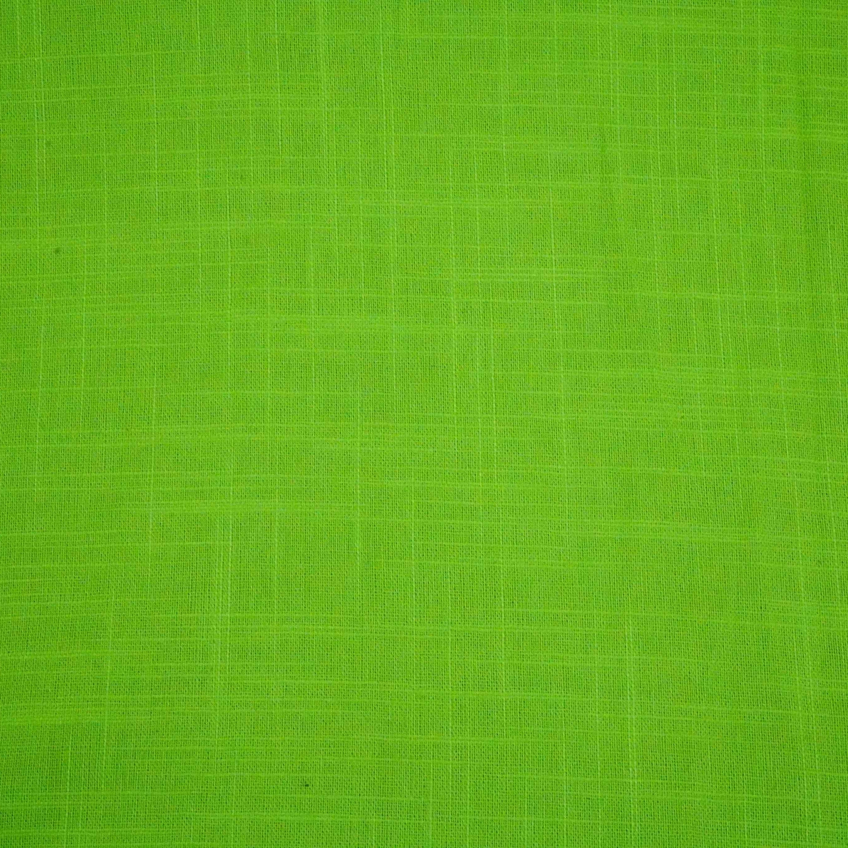 Parrot Green Solid Cotton Linen Slub Fabric SG-30363 - TradeUNO