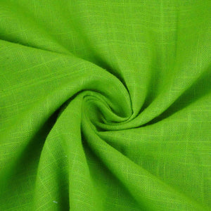 Parrot Green Solid Cotton Linen Slub Fabric SG-30363 - TradeUNO