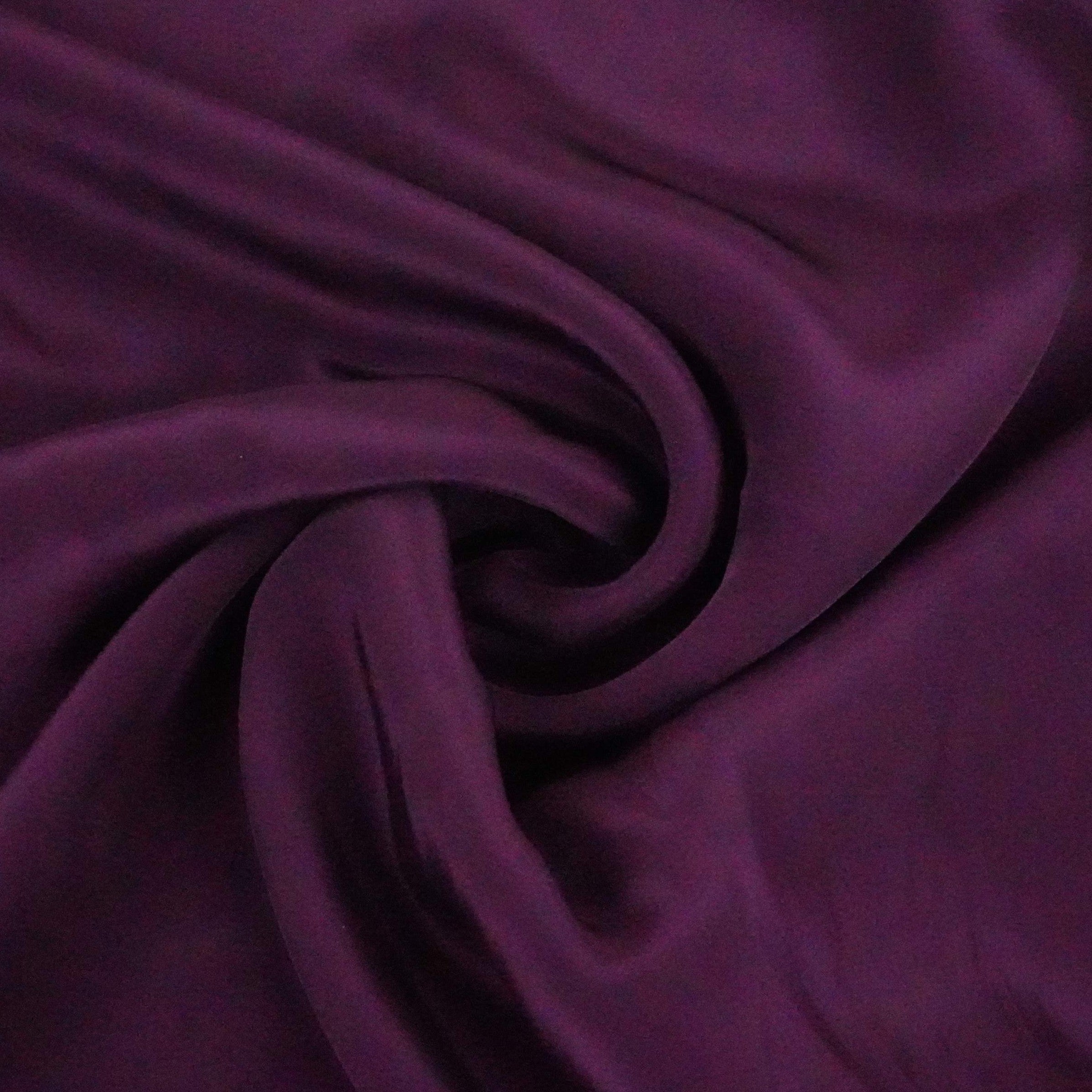 Dark Purple Solid Natural Crepe Fabric GT-19737 - TradeUNO