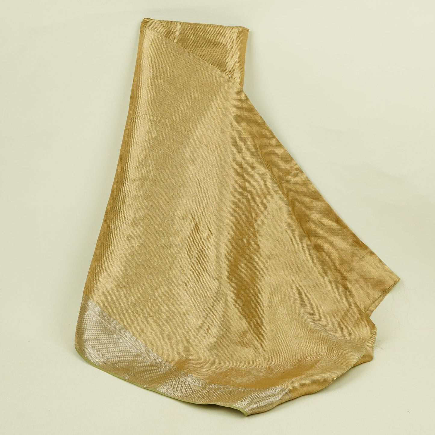 Golden & Silver Chevron Weave Tissue Fabric CW-32604