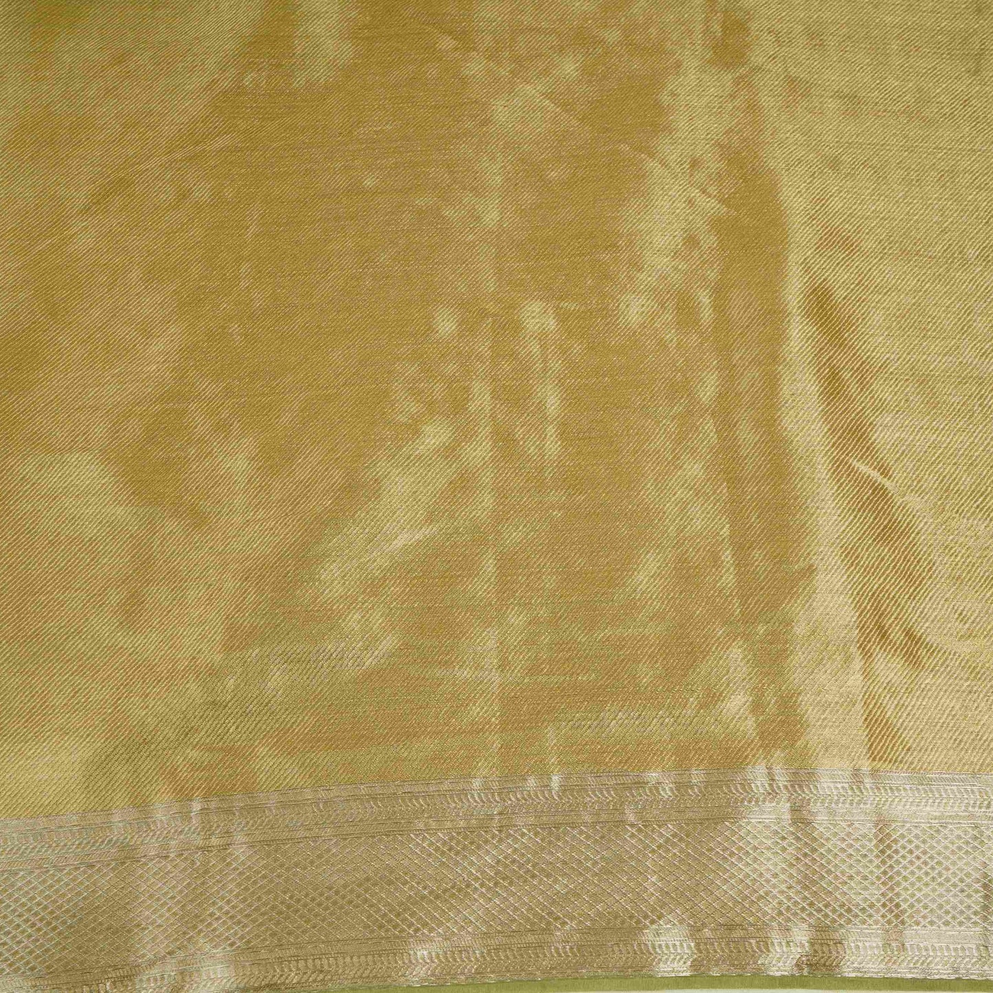 Golden & Silver Chevron Weave Tissue Fabric CW-32604