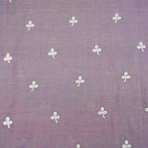 Purple Floral Embroidery South Cotton Fabric ZA-30592 - TradeUNO