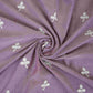 Purple Floral Embroidery South Cotton Fabric ZA-30592