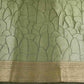Dark Green & Silver Gold Zari Work Tissue Fabric CW-32595