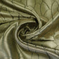 Dark Green & Silver Gold Zari Work Tissue Fabric CW-32595