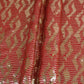 Red Sequins embroidery Georgette Fabric WI-29170