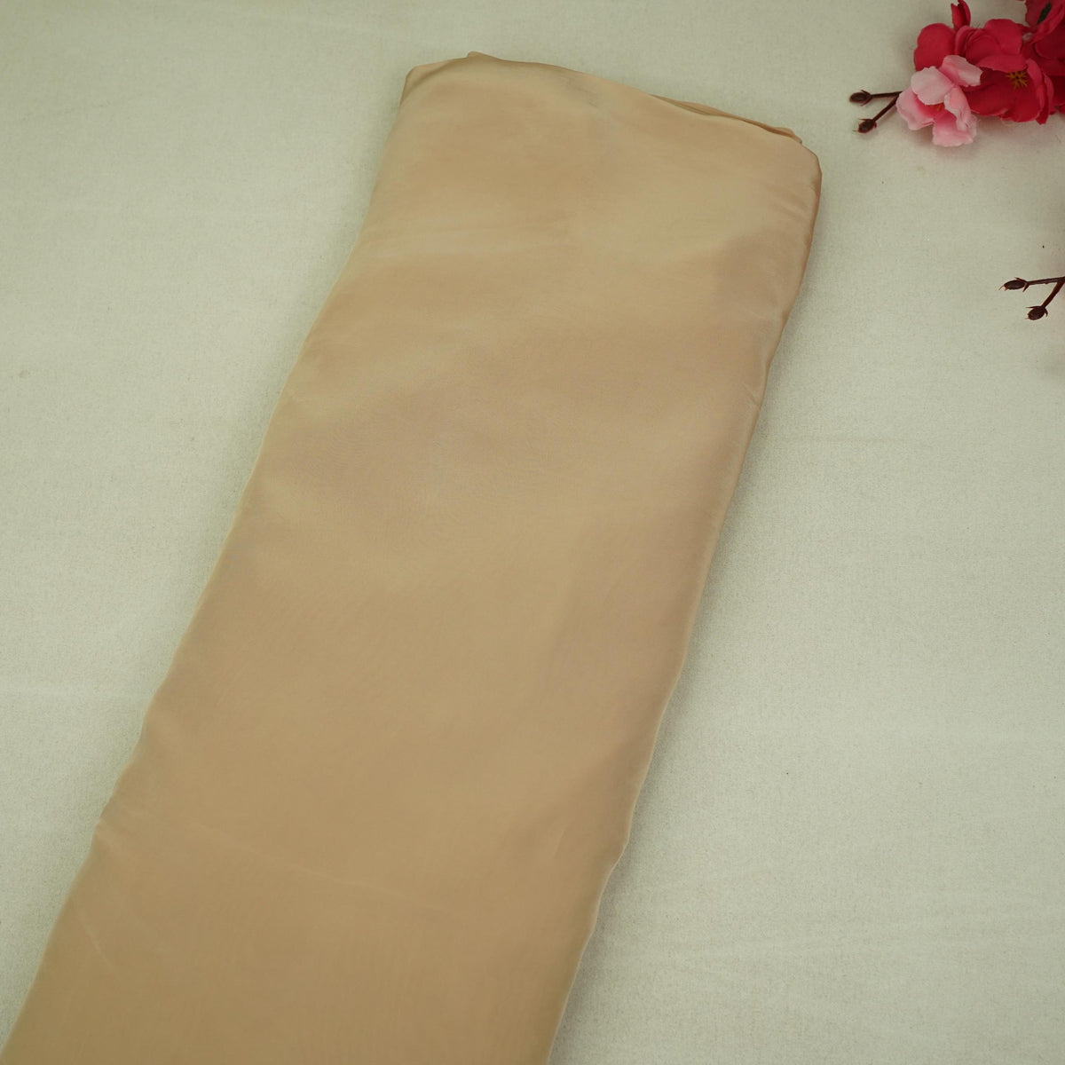 Beige Solid Natural Crepe Fabric SSM-35578