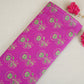 Magenta Pink Floral Print Pure 70gm Chanderi Fabric SN-30535