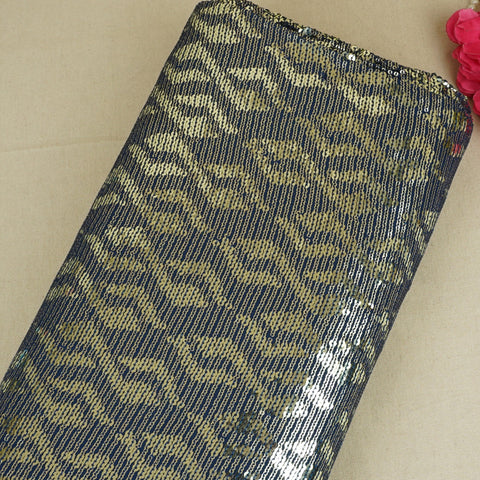 Blue Sequins embroidery Georgette Fabric WI-29173