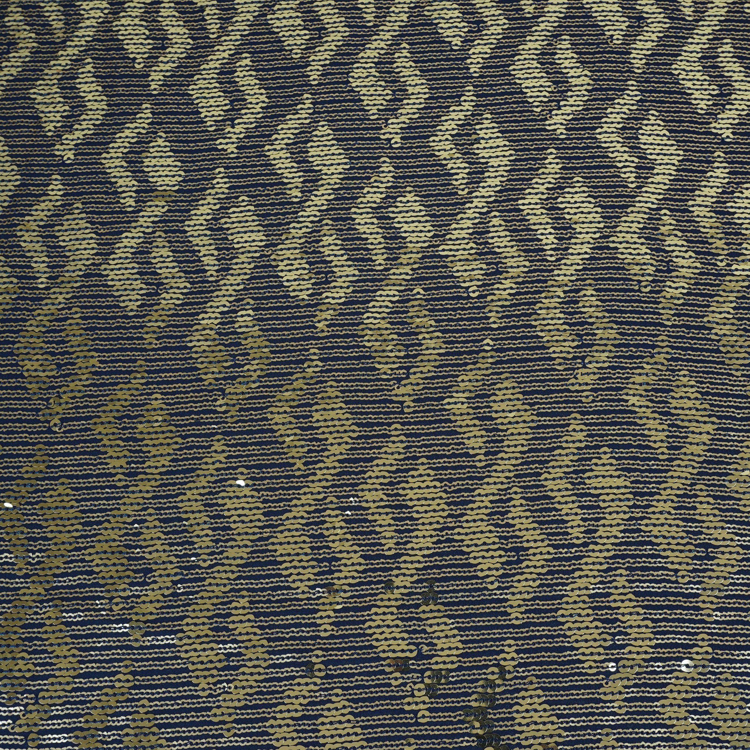 Blue Sequins embroidery Georgette Fabric WI-29173 - TradeUNO