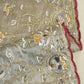 Olive Green Floral Zari Embroidery Tissue Organza Fabric AF-28992