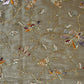 Olive Green Floral Zari Embroidery Tissue Organza Fabric AF-28992