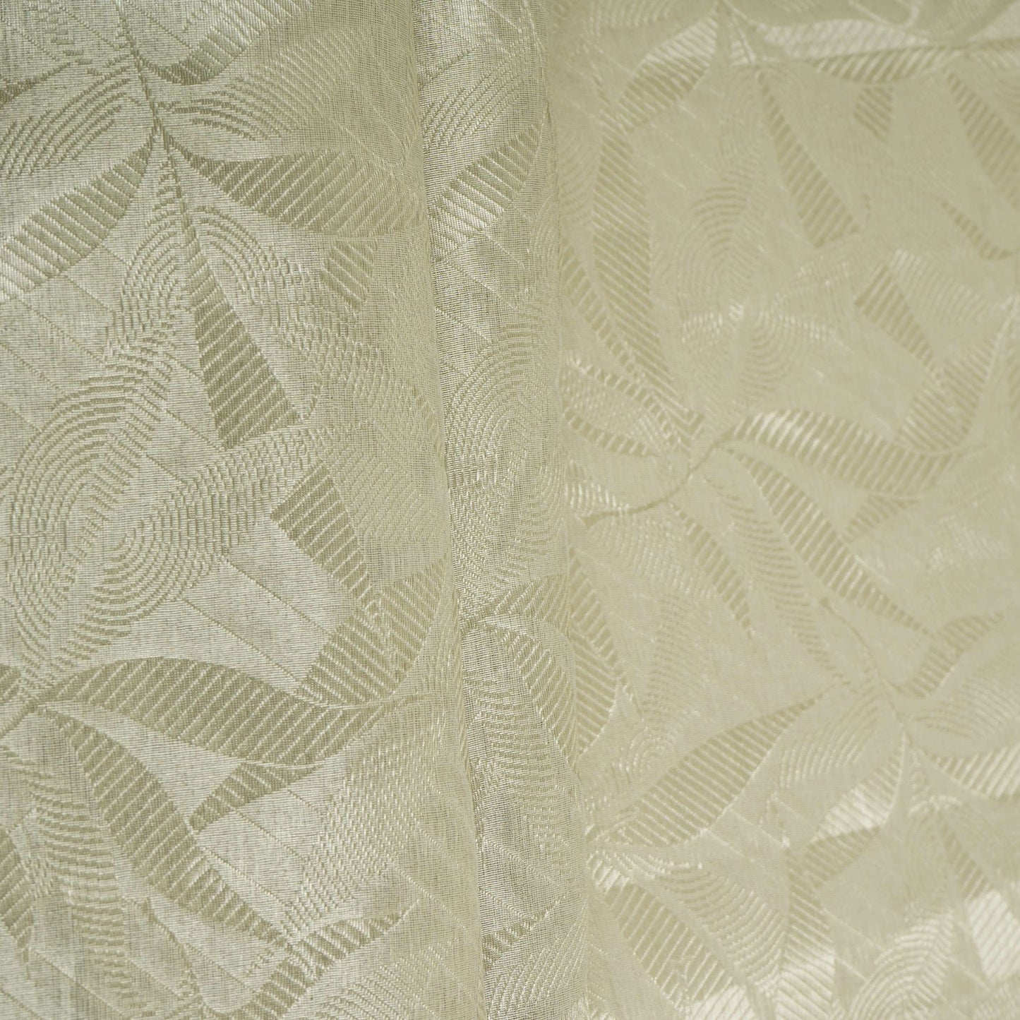 Silver Floral Jaal Tissue Fabric CW-32599