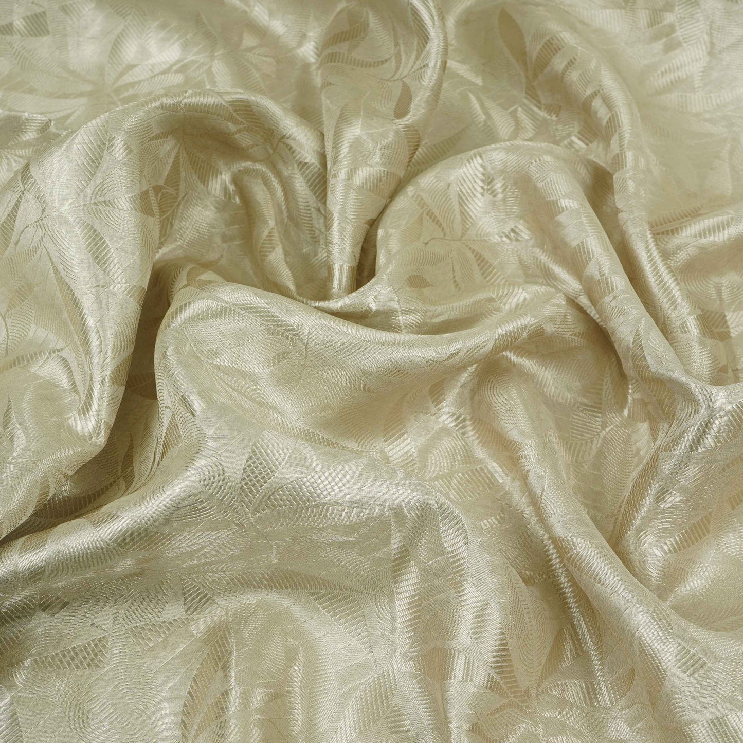 Silver Floral Jaal Tissue Fabric CW-32599
