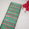 Sea Green Shibori Print Satin Chiffon Fabric