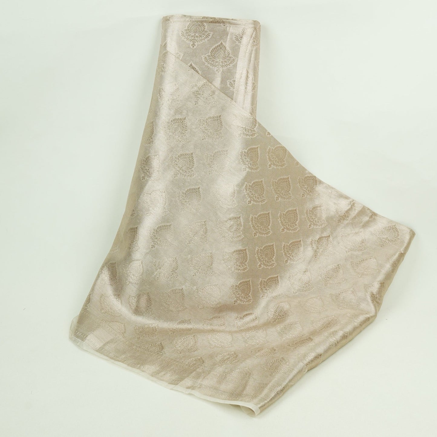 Silver Floral Buta Jaal Tissue Fabric CW-32603