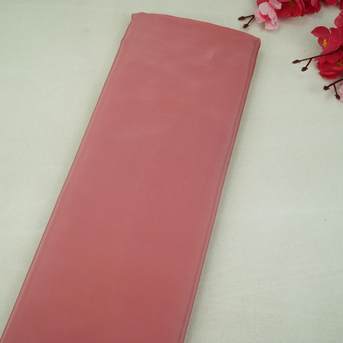 Dusty Pink Solid Natural Crepe Fabric SSM-35573