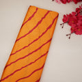 Yellow Leheriya Print Satin Chiffon Fabric