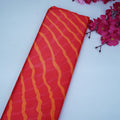 Red Leheriya Print Satin Chiffon Fabric VP-34938