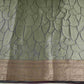 Purple With Silver Gold Zari Work Tissue Fabric CW-32593