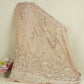 Peach Floral Cutdana embroidery Tissue Fabric WI-29023