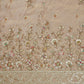 Peach Floral Cutdana embroidery Tissue Fabric WI-29023