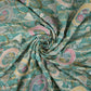 Teal Green Cutdana Premium Embroidery Tissue Fabric GTS-30042
