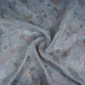 Sage Green Meenakari Dola Jacquard Fabric SGS-30716 - TradeUNO